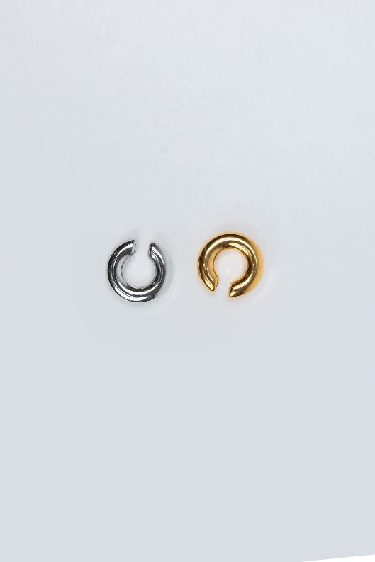 Earcuff Rund Medium Edelstahl Gold ohne Model