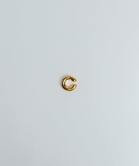 Earcuff Rund Medium Edelstahl Gold Plain