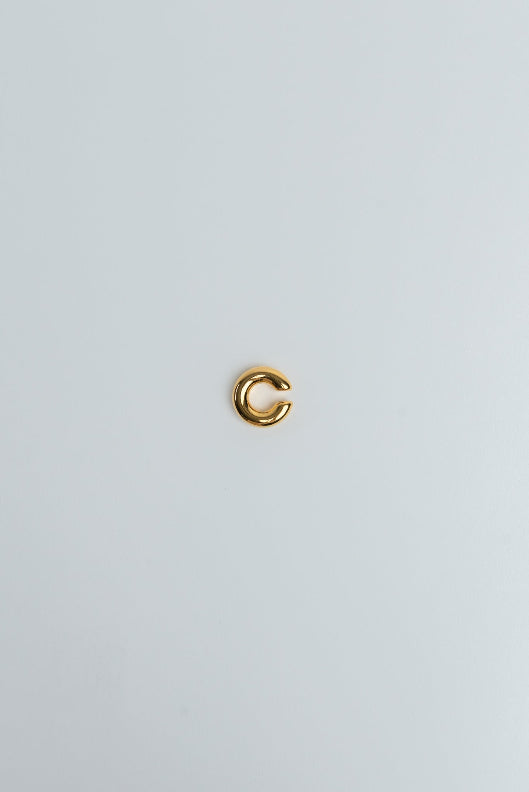 Earcuff Rund Medium Edelstahl Gold Plain