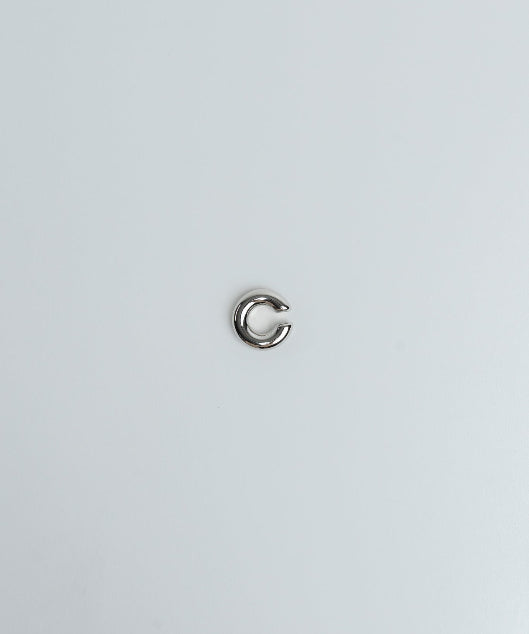 Earcuff Rund Medium Edelstahl Silber Plain