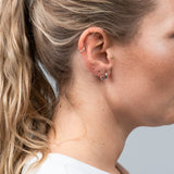 Hoops Basic Ohrring Klein Silber seitlich