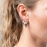 Hoops Basic Ohrring Groß Silber alle Modelle