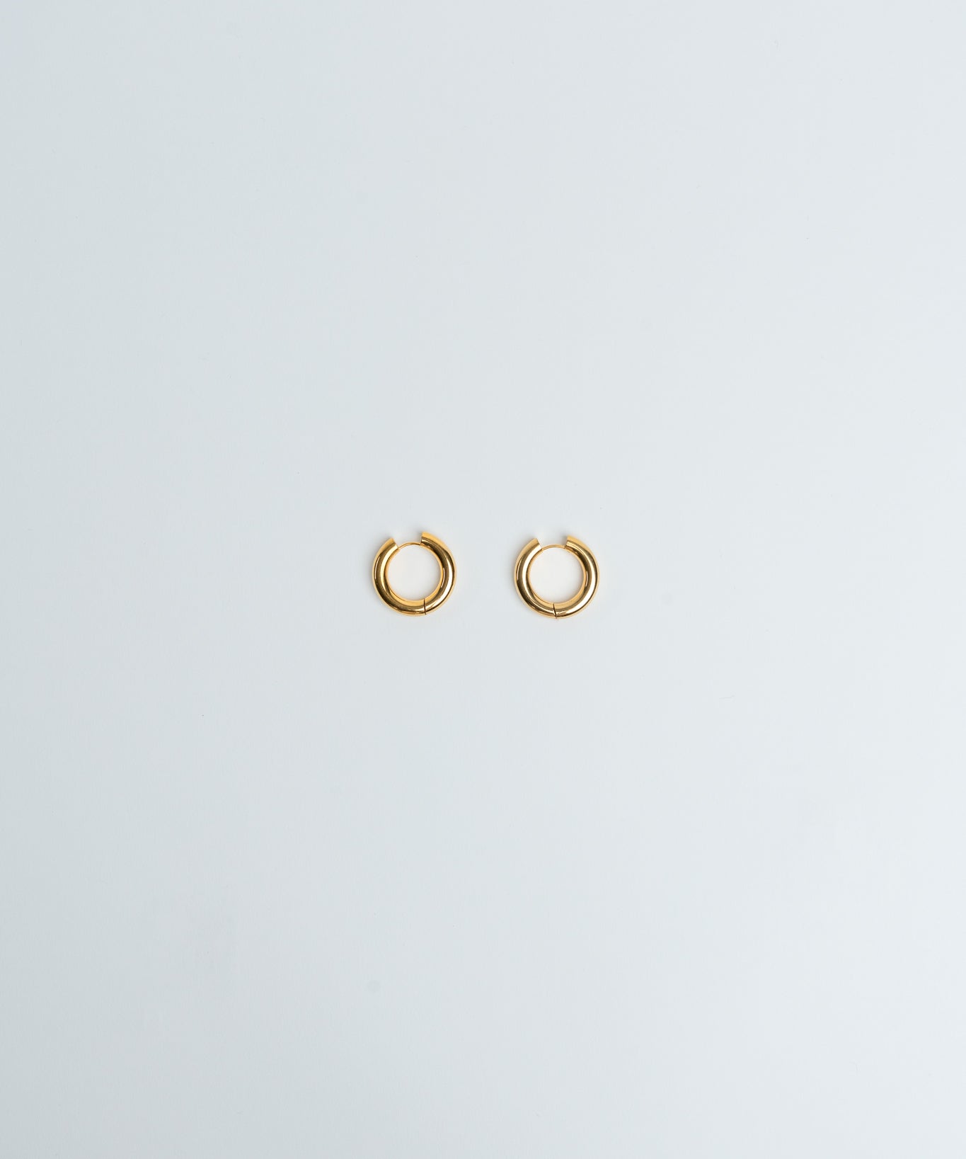 Hoops Basic Ohrring Maxi Gold Plain