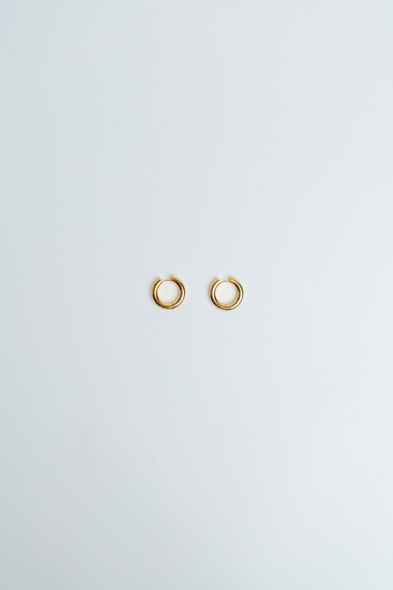 Hoops Basic Ohrring Maxi Gold Plain