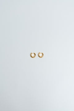 Hoops Basic Ohrring Medium Gold Plain