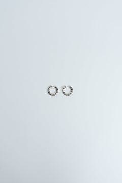 Hoops Basic Ohrring Maxi Silber Plain