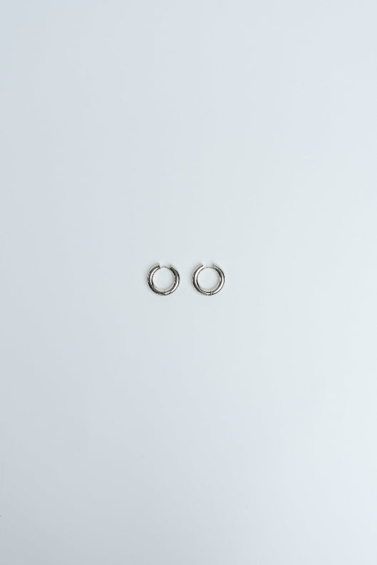 Hoops Basic Ohrring Maxi Silber Plain
