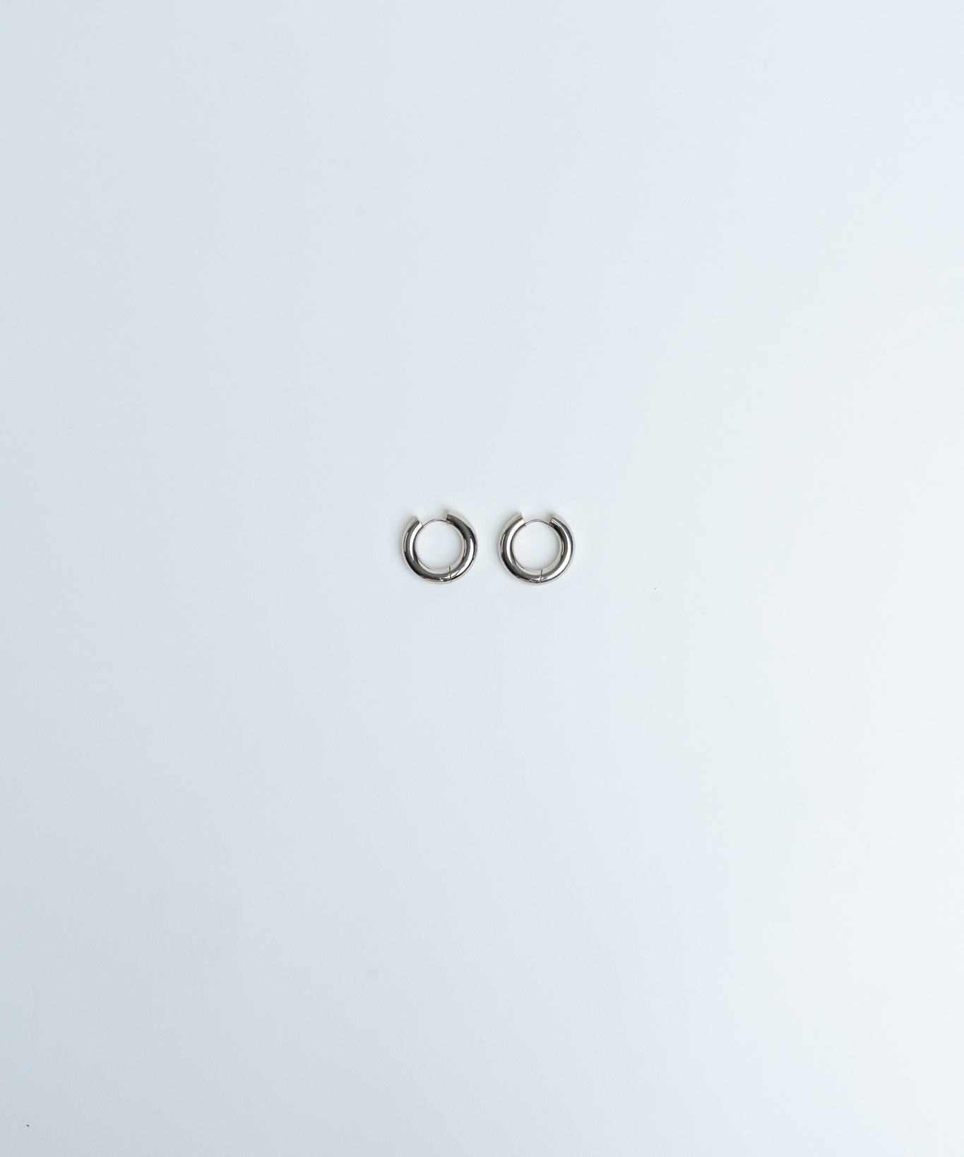 Hoops Basic Ohrring Groß Silber Plain