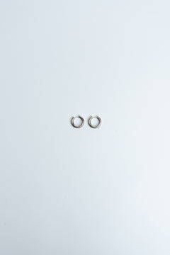 Hoops Basic Ohrring Groß Silber Plain