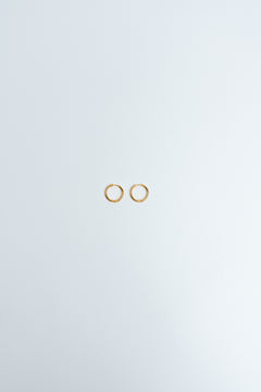 Hoops Basic Ohrring Medium Dünn Gold Plain