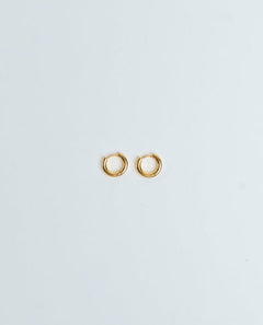 Hoops Basic Ohrring Klein Gold Plain