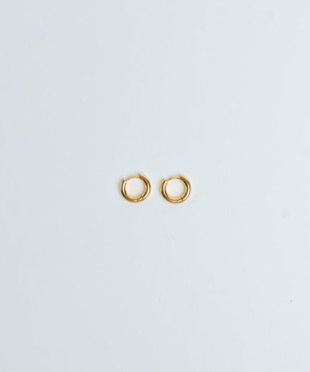 Hoops Basic Ohrring Klein Gold Plain