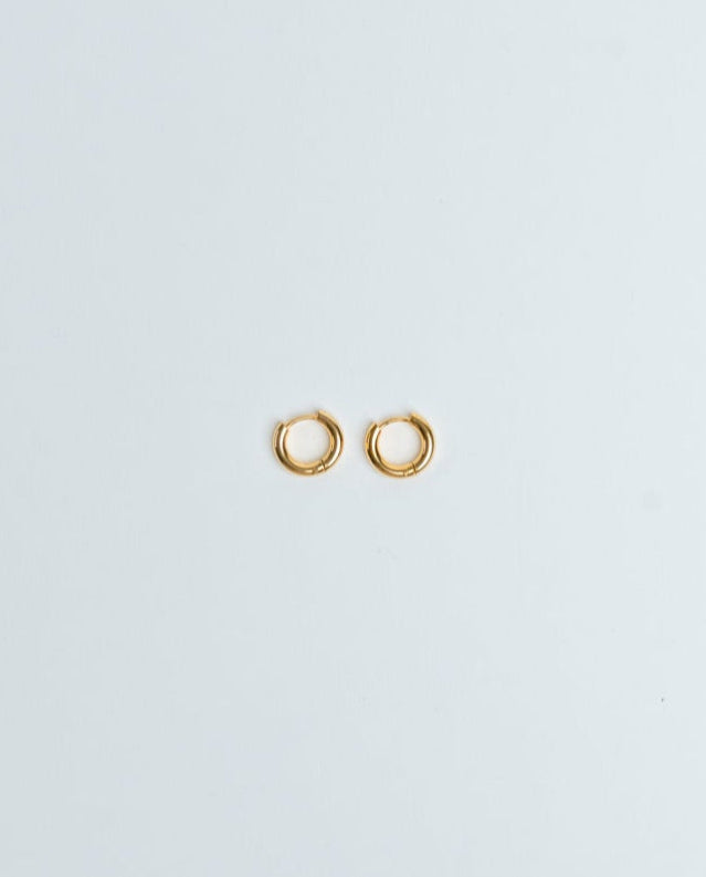 Hoops Basic Ohrring Klein Gold Plain