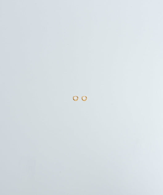 Hoops Basic Ohrring Ultra Klein Gold Plain