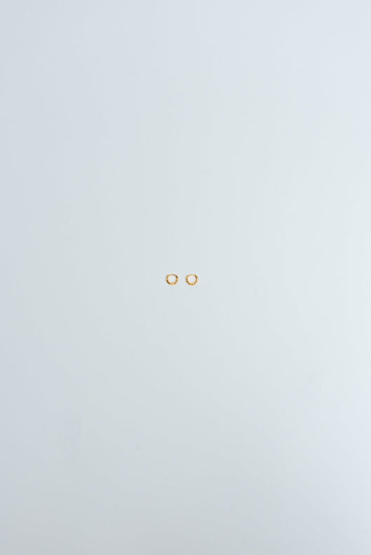 Hoops Basic Ohrring Ultra Klein Gold Plain