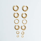 Hoops Basic Ohrring Groß Gold ohne Model