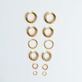 Hoops Basic Ohrring Ultra Klein Gold ohne Model