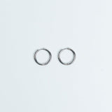 Hoops Basic Ohrring Medium Dünn Silber