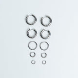 Hoops Basic Ohrring Groß Silber ohne Model