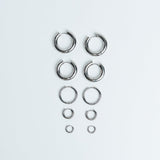 Hoops Basic Ohrring Medium Dünn Silber ohne Model