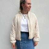 Steppjacke Bomberjacke Creme Vanilla