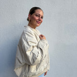 Bomberjacke Oversized Beige