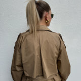 Trenchcoat Maxi Lang Beige