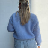 Strickjacke Kid Mohair 81% Hellblau