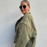 Bomberjacke Oversized Khaki