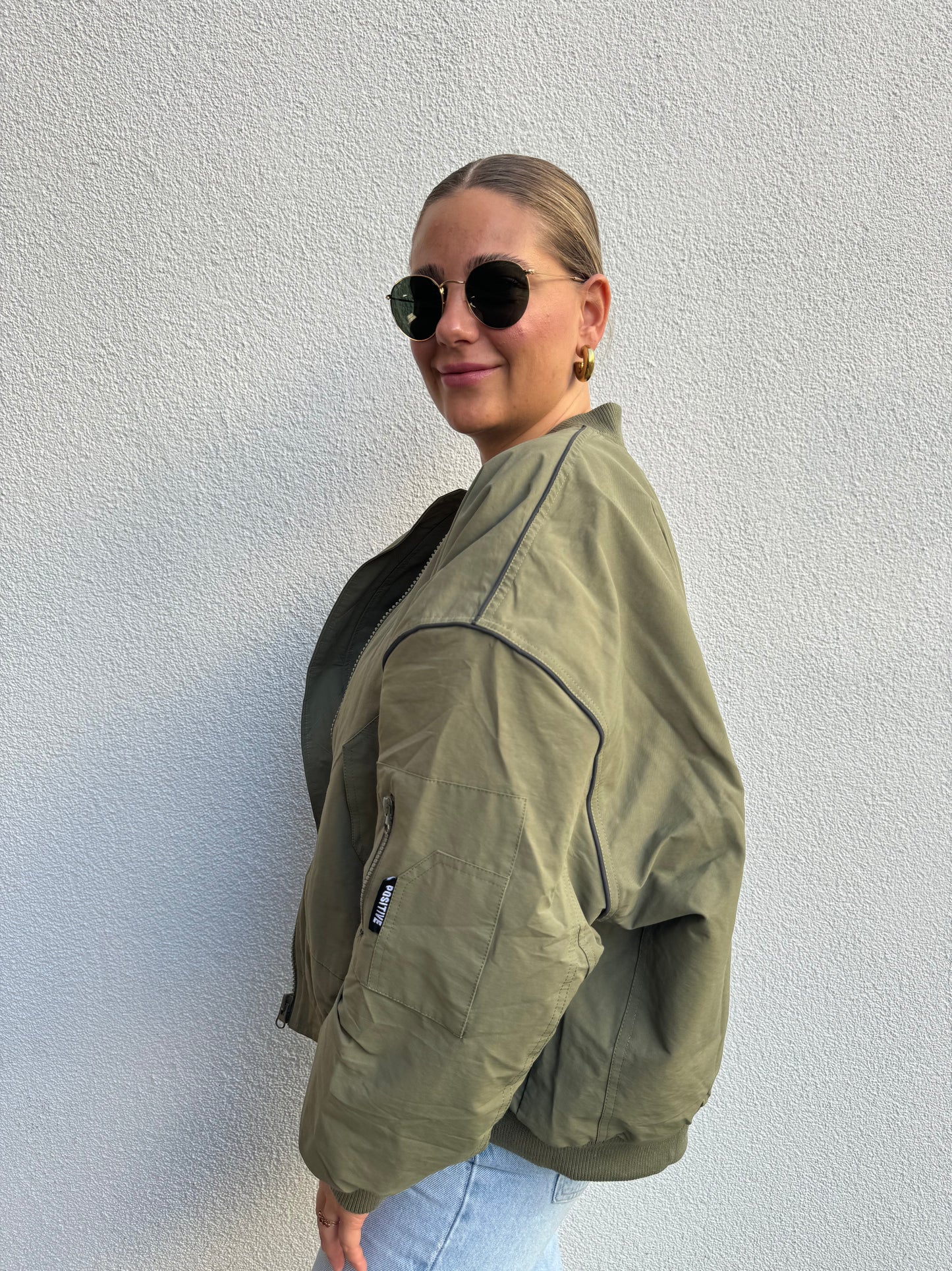 Bomberjacke Oversized Khaki