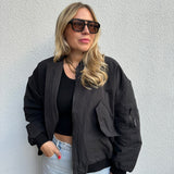 Bomberjacke Oversized Schwarz